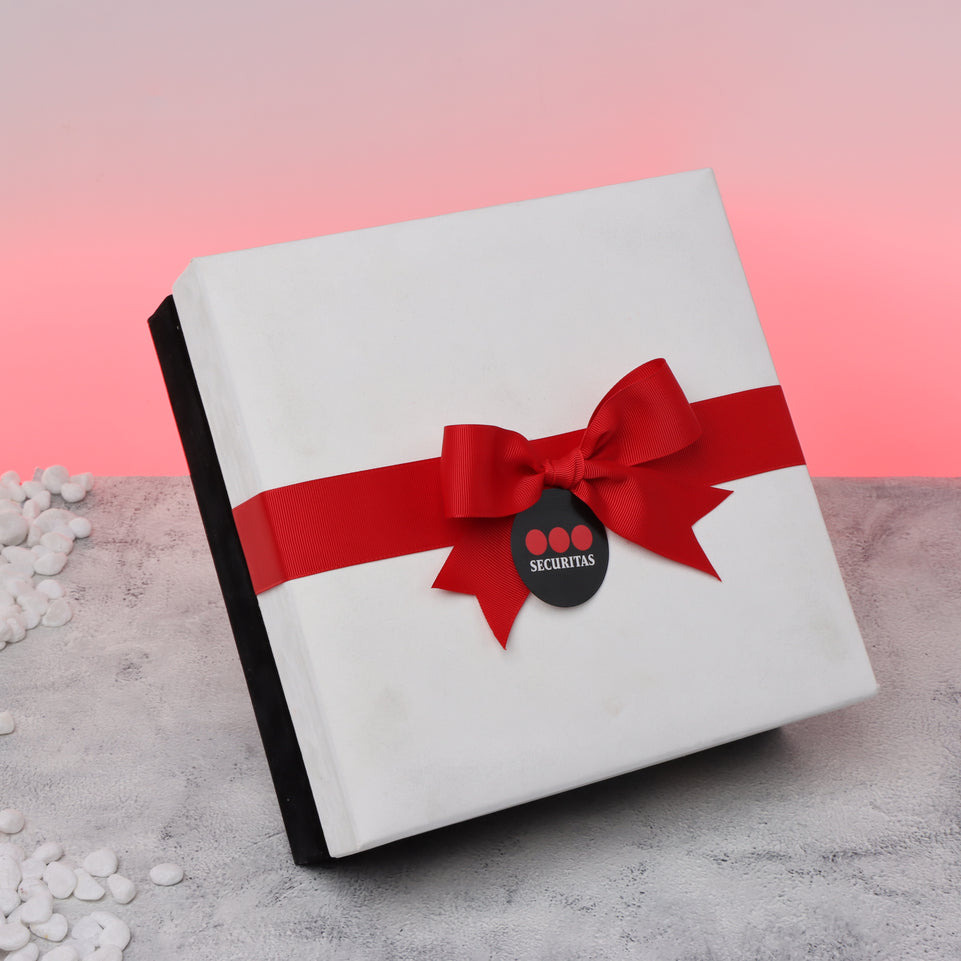 Corporate branded chocolate velvet hard box