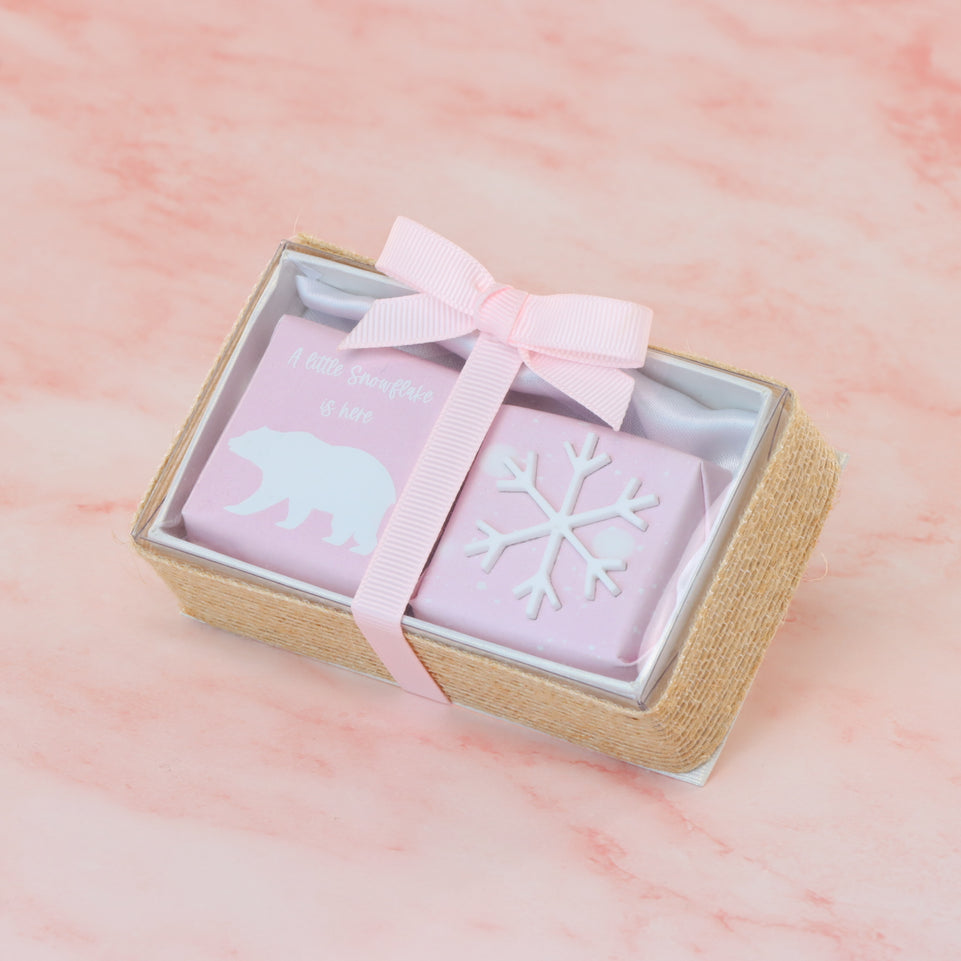 Set of 20 Baby snow designed premium chocolate view top box