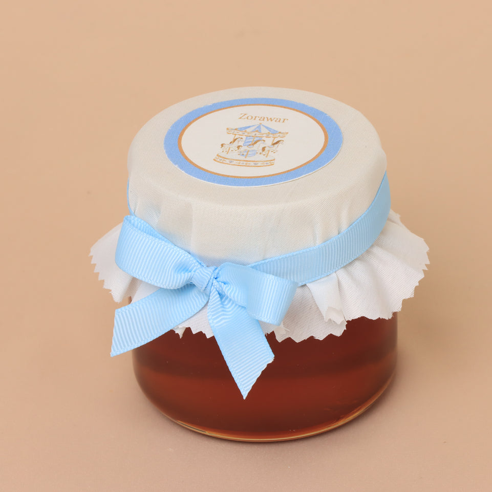 Set of 20 Baby boy personalized carousel designed premium honey jar