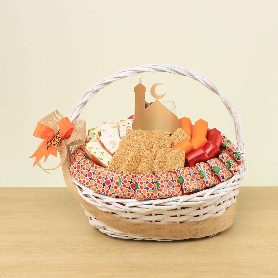 Ramadan eid lantern decorated chocolate & sweets basket