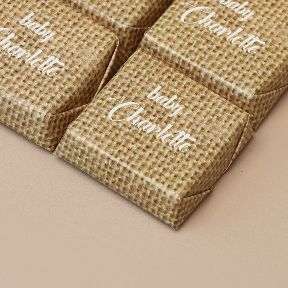 Rustic personalized chocolate
