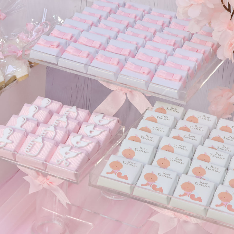 Cheery blossom designed baby chocolate full set up for rent.