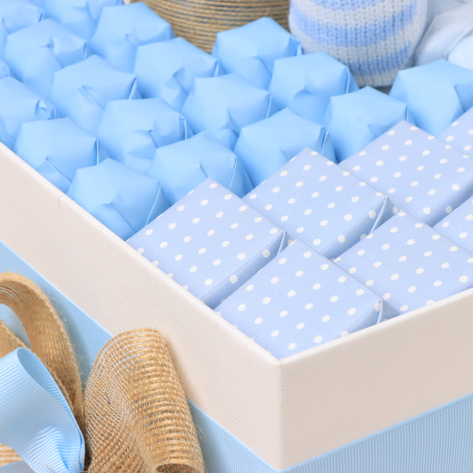 Baby boy teddy decorated chocolate extra large hamper