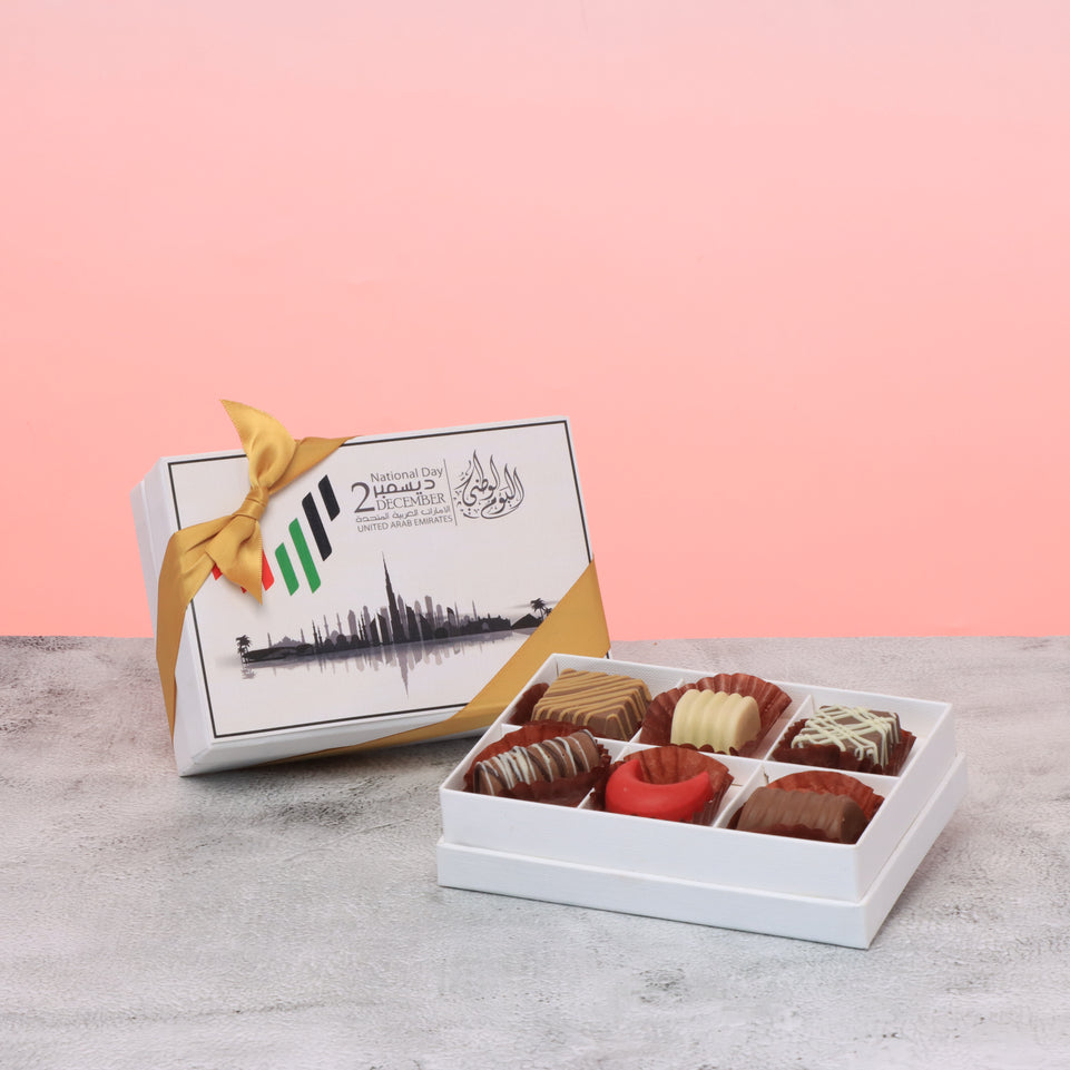 Set of 8 UAE national day designed premium chocolate 6P hard box