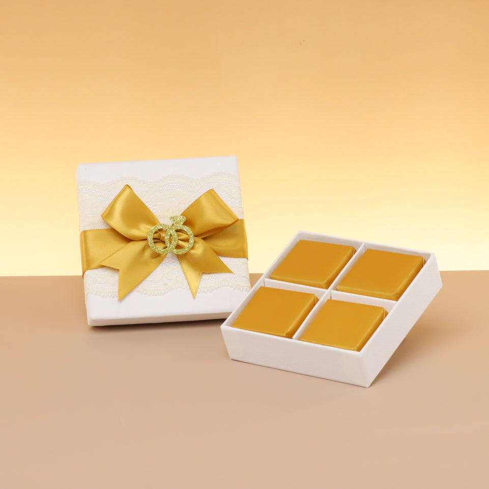 Set of 20 Bridal ring decorated premium chocolate hard box giveaway