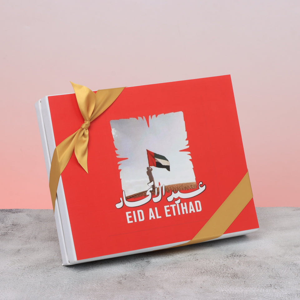 Eid al etihad designed premium chocolate 20p hard box