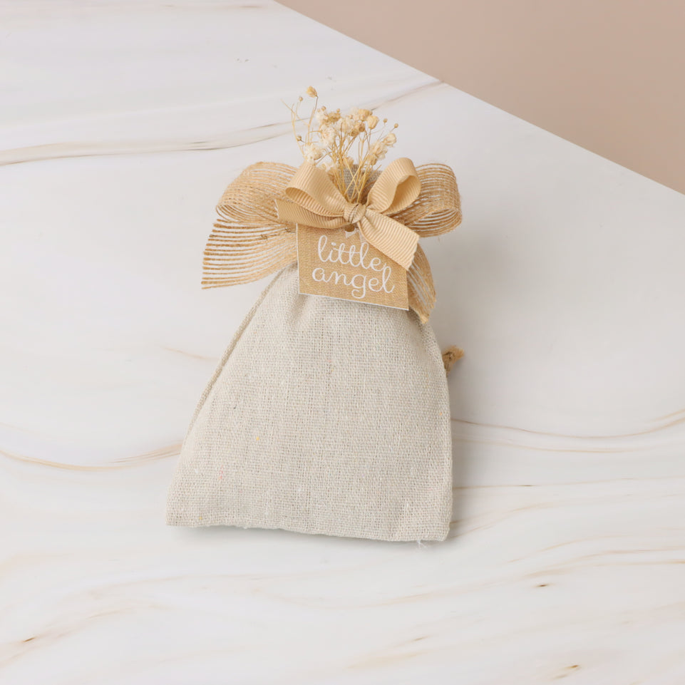 Baby personalized premium chocolate & almond dragees bag giveaway