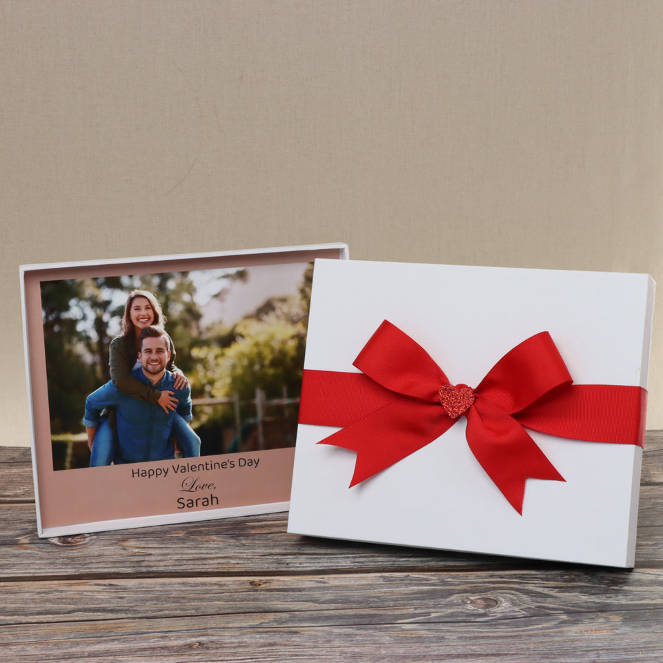 Valentines personalized photo premium chocolate hard box