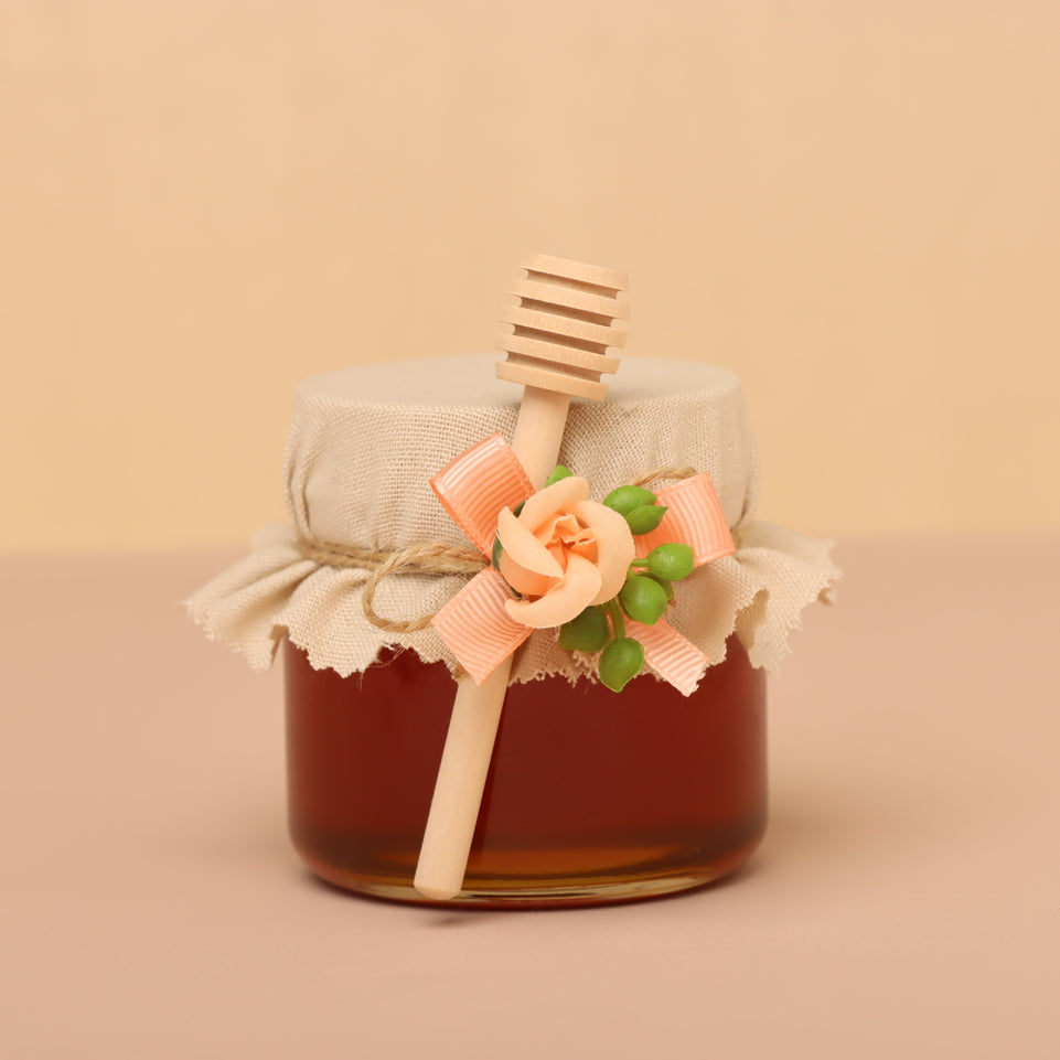 Set of 20 jar Baby Rustic decorated honey glass jar