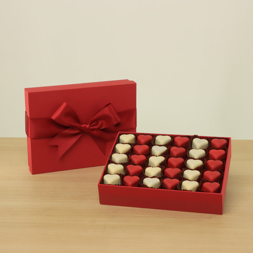 Happy Valentines premium chocolate 12P red hard box