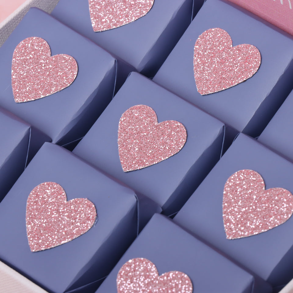 I love you more than the distance between us valentine design chocolate small hamper