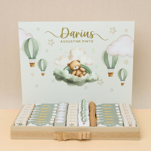 Baby boy air balloon theme chocolate ...