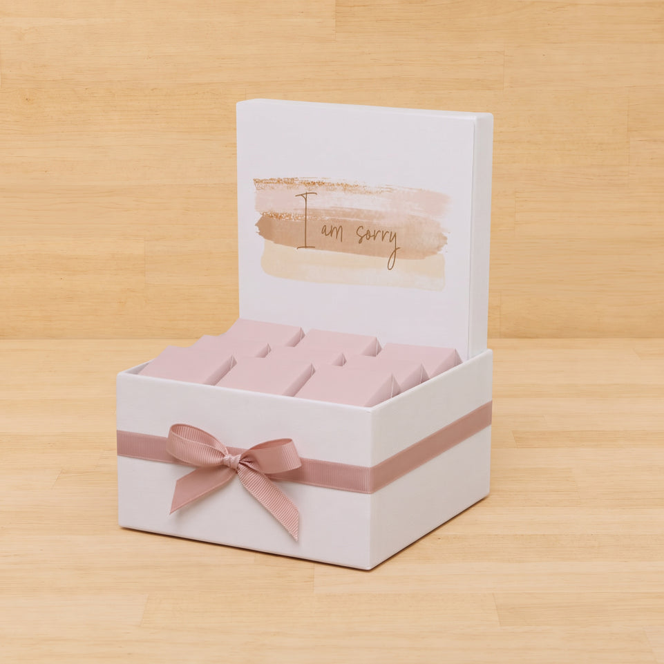 I'm sorry stain designed chocolate small hamper