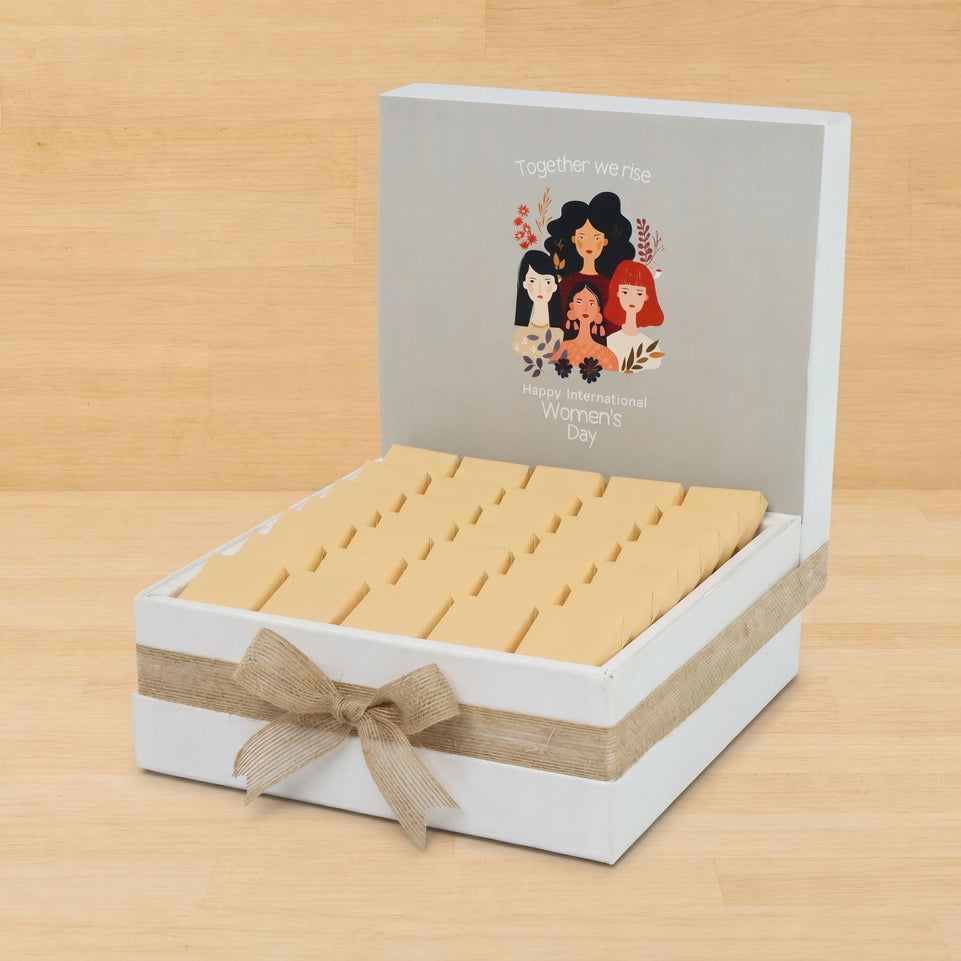 "Together we rise" happy international women's day designed premium chocolate large hamper