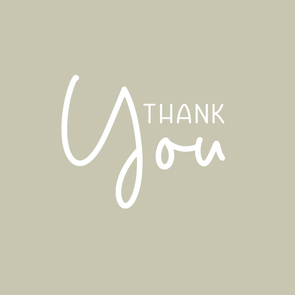 Minimalist thank you greeting card