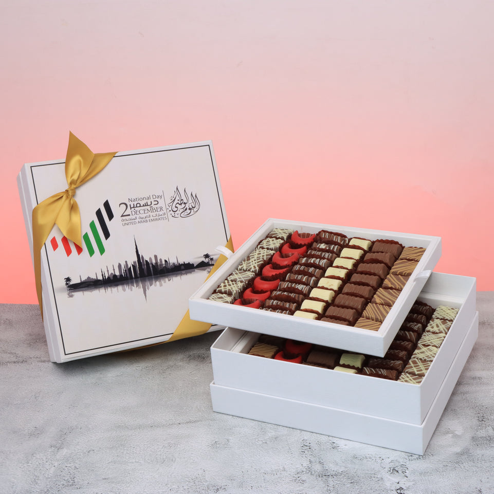 UAE national day designed premium chocolate 2-layer hard box