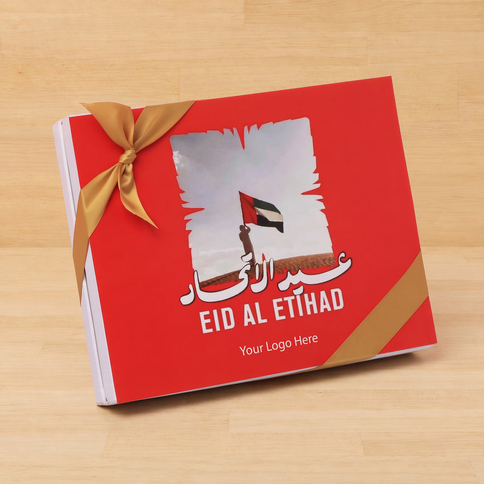 corporate customized eid al etihad designed premium chocolate 20p hard box