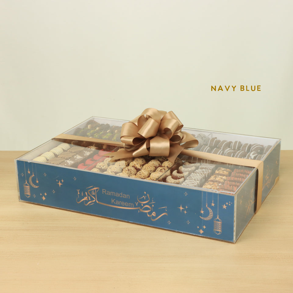 Ramadan Mubarak designed premium chocolate acrylic large tray