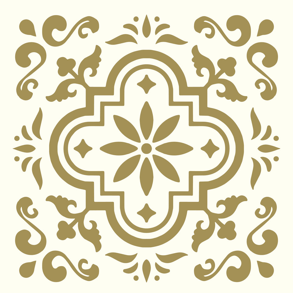 Oriental pattern greeting card