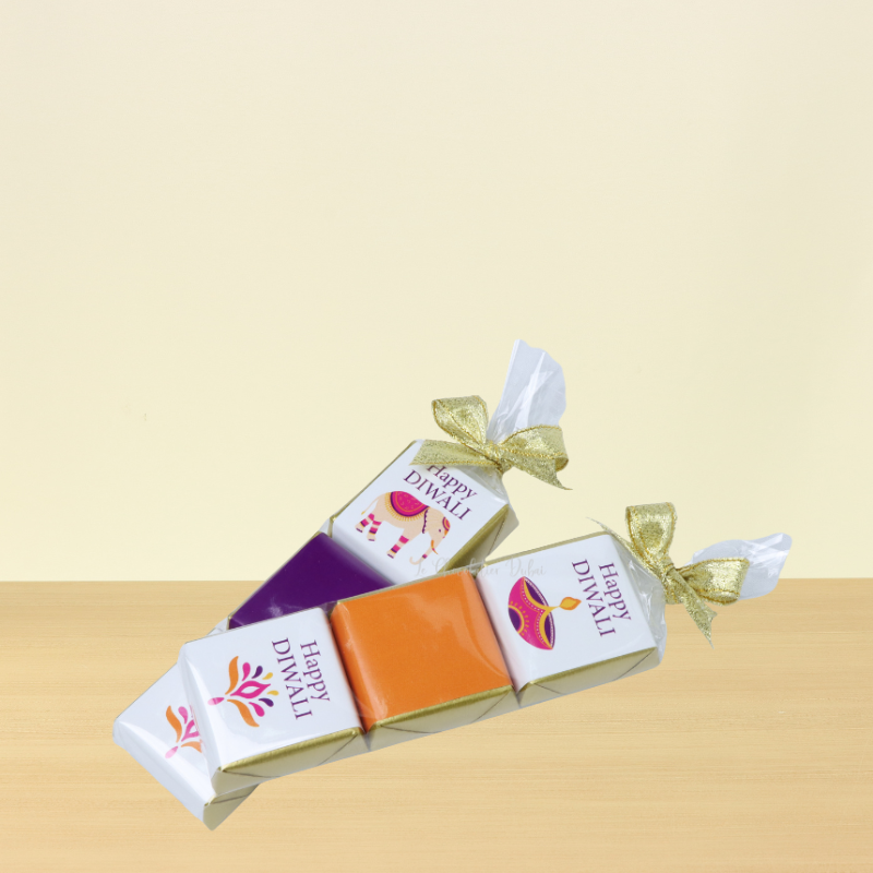 Set of 20 "Happy Diwali" premium chocolate pack giveaway