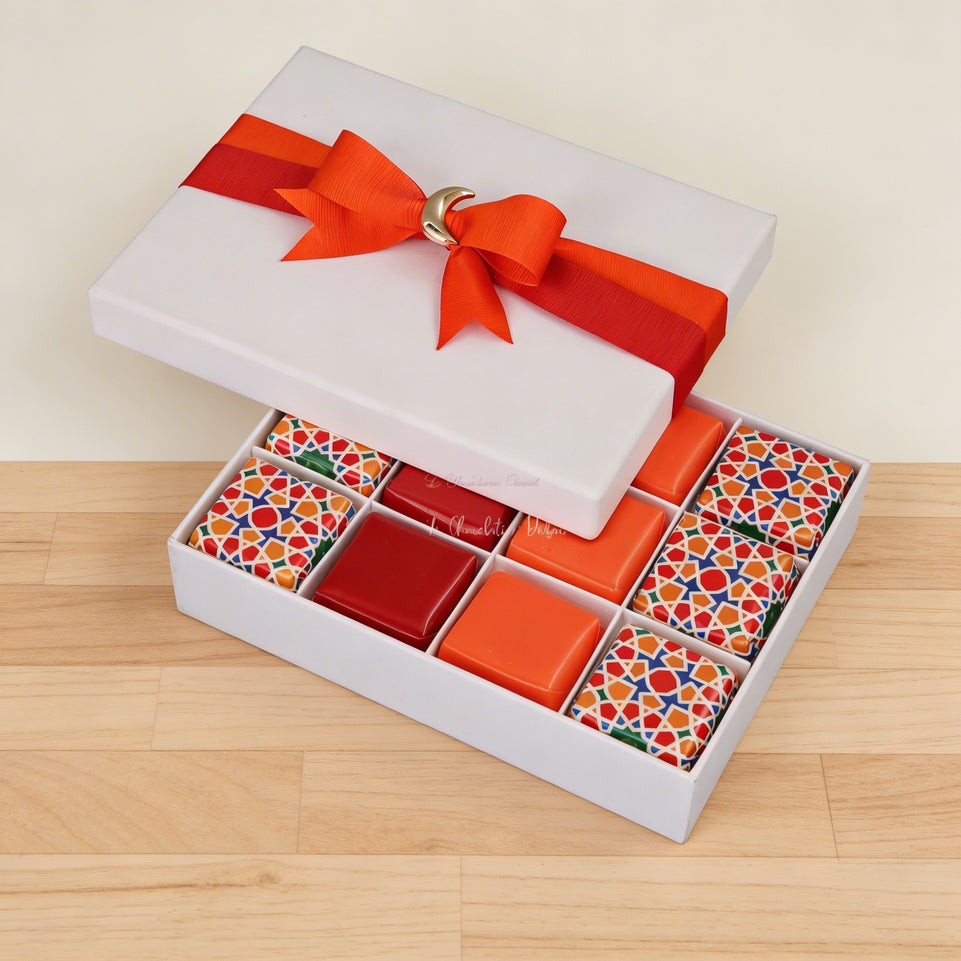 Ramadan eid geometric design chocolate hard box