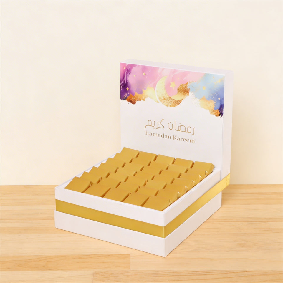 Ramadan kareem pastel designed chocolate large hamper