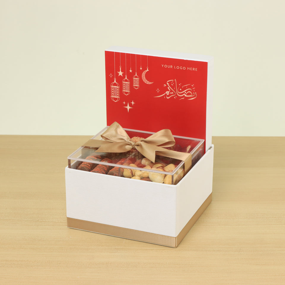 Corporate customized ramadan designed premium chocolate & sweets small hamper