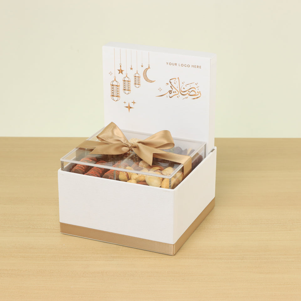 Corporate customized ramadan designed premium chocolate & sweets small hamper