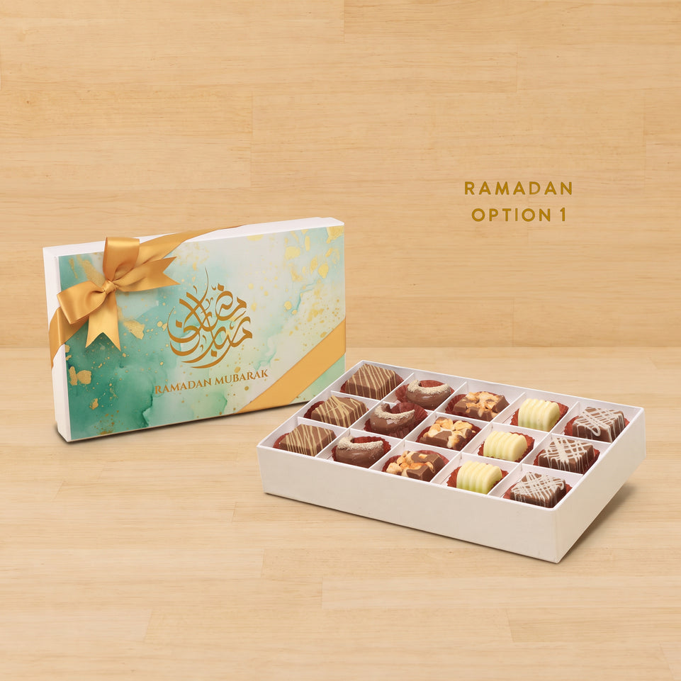 Ramadan Eid Mubarak designed premium chocolate 15P hard box