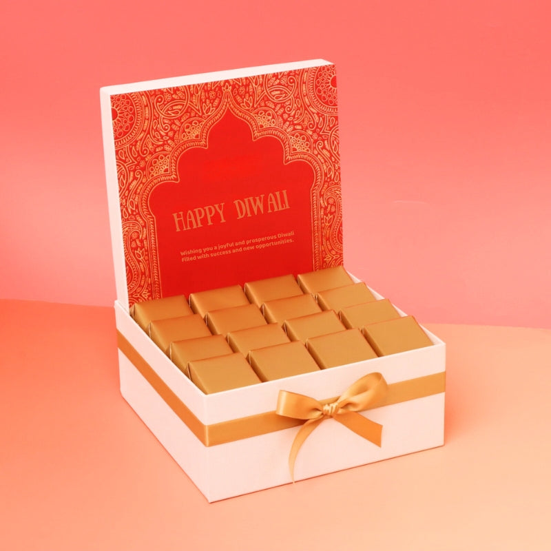 Happy diwali festive designed premium chocolate medium hamper