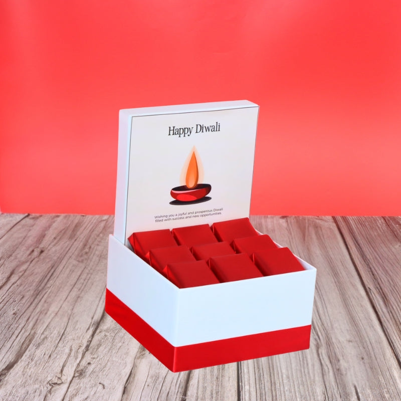 Happy diwali candle designed premium chocolate small hamper