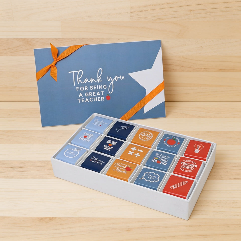 Teacher's appreciation "Thank you" 15-piece premium chocolate hard box