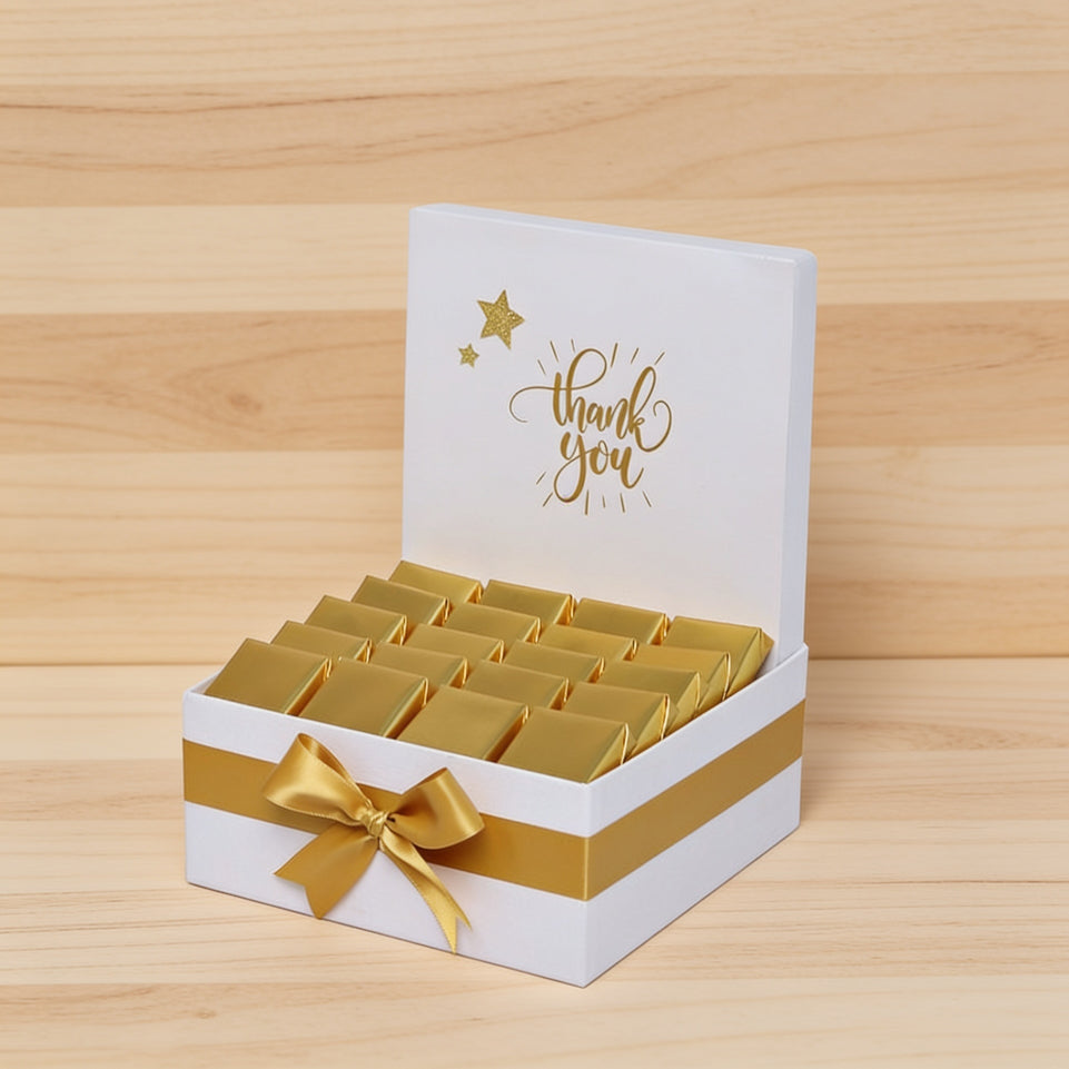 "Thank you" sun streak designed premium chocolate medium hamper