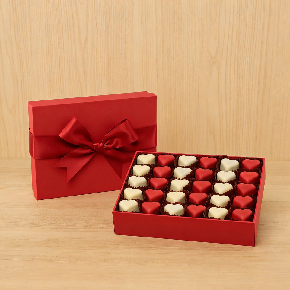 Happy Valentines premium chocolate 12P red hard box