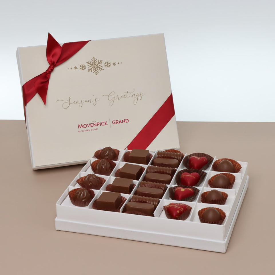 Set of 3 corporate season's greetings designed premium chocolate 20P hard box