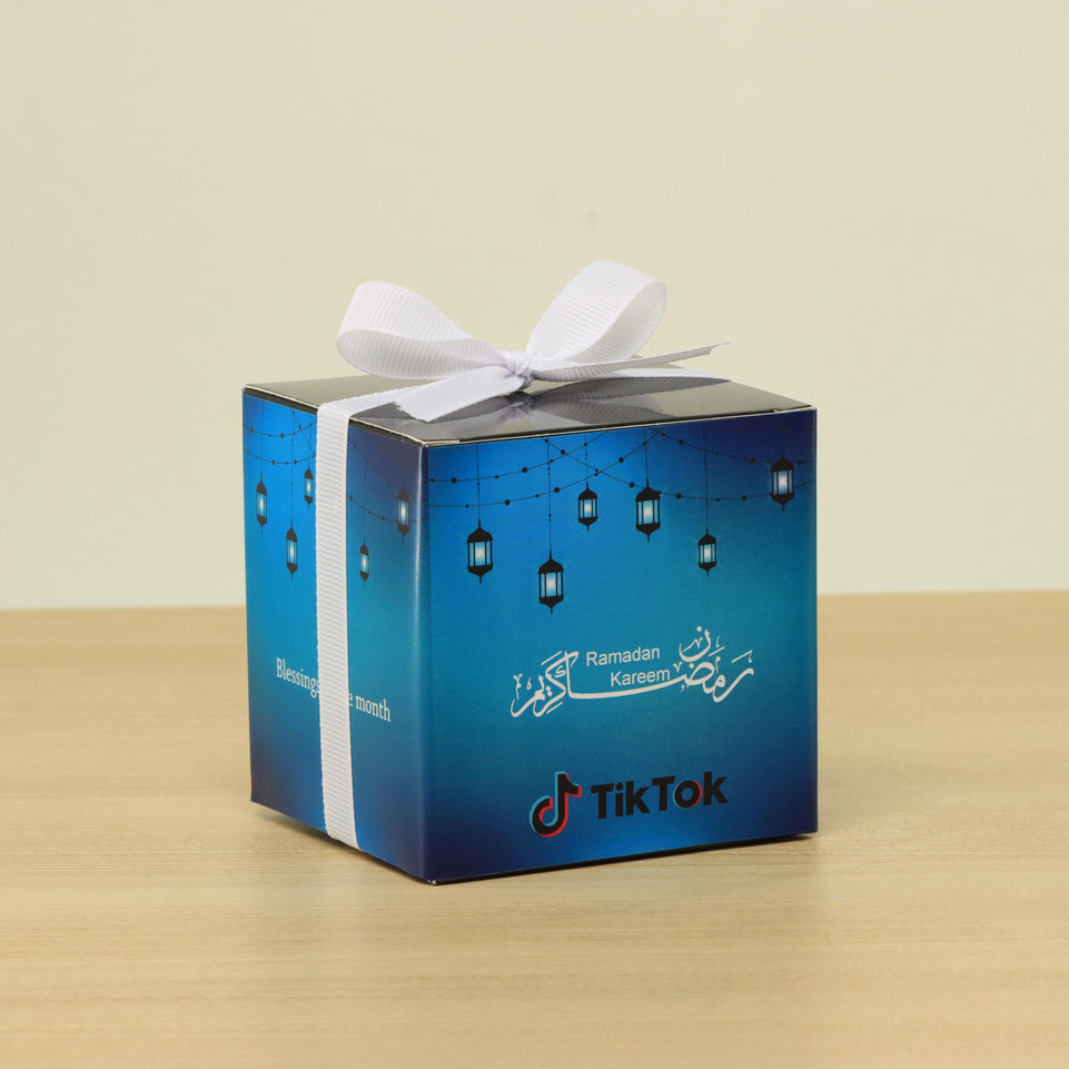 Set of 20 Corporate customized premium chocolate & dates cube box