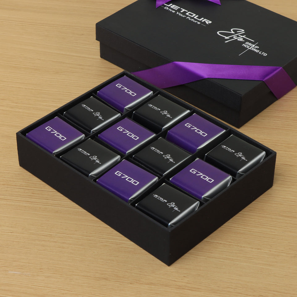 Corporate customized premium chocolate 12P printed hard box