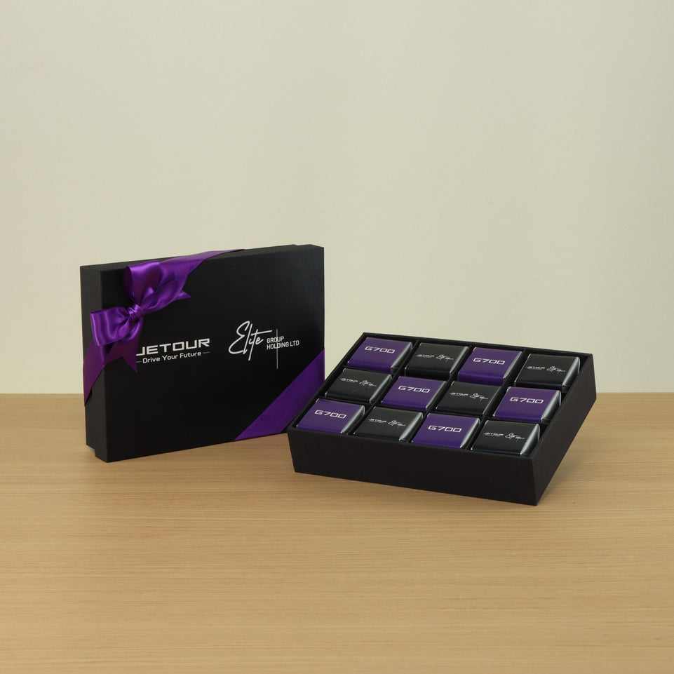Corporate customized premium chocolate 12P printed hard box