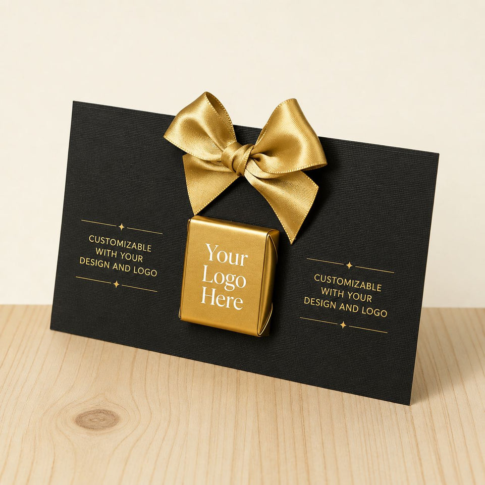 Set of 50 Corporate customized premium thin chocolate card