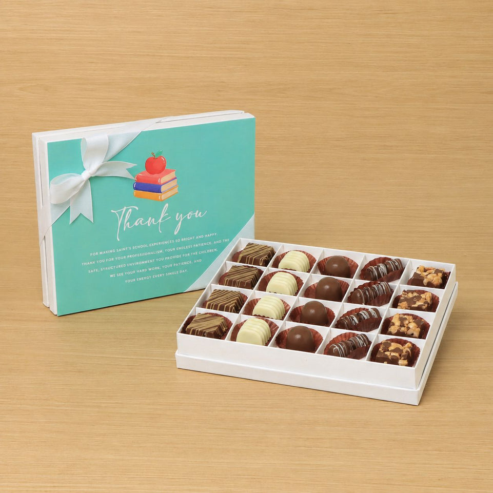 Teacher's appreciation 20-piece premium chocolate hard box