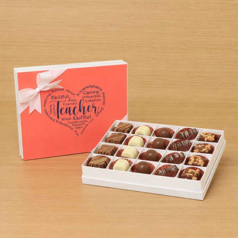 Teacher's appreciation 20-piece premium chocolate hard box