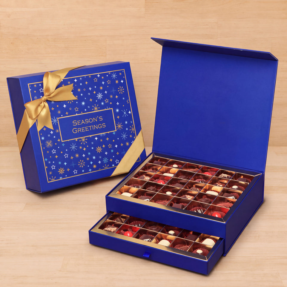Season's Greeting designed magnetic sliding box