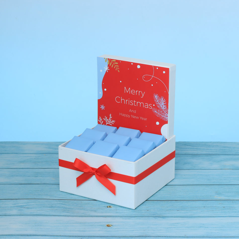 Merry christmas and happy new year designed premium chocolate small hamper