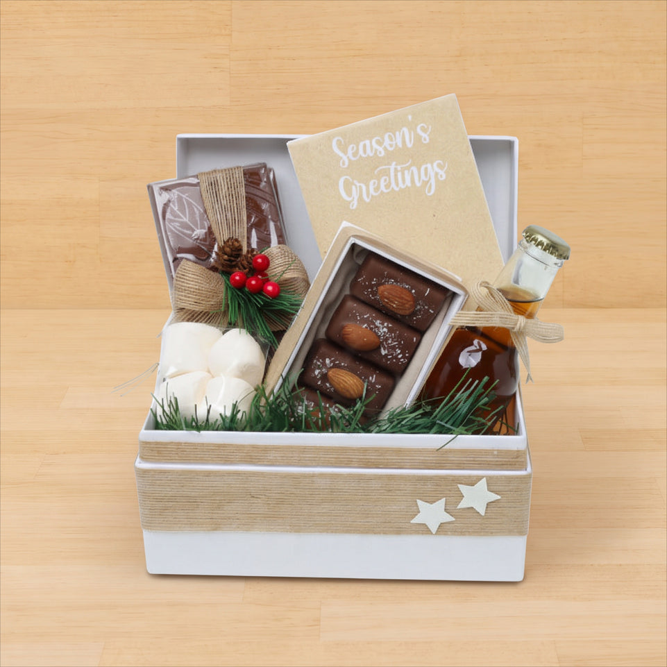 Rustic Christmas premium chocolate & sweets hamper