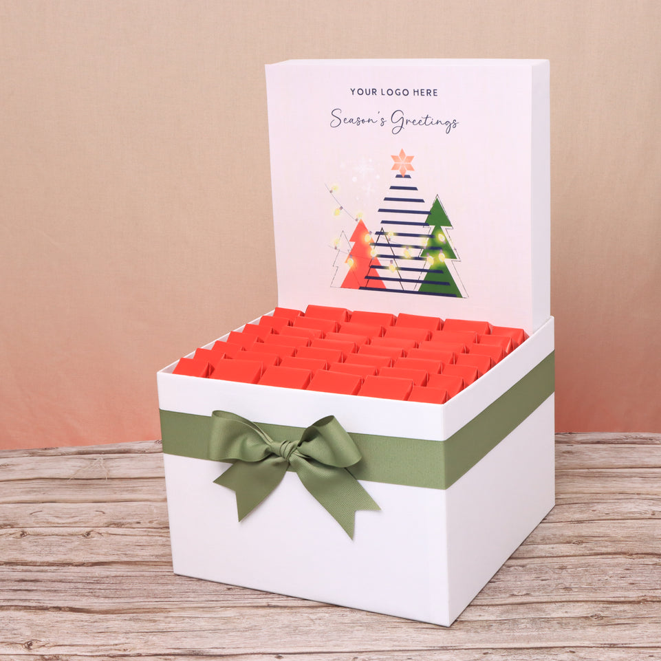 Corporate customized christmas tree designed premium chocolate large hamper