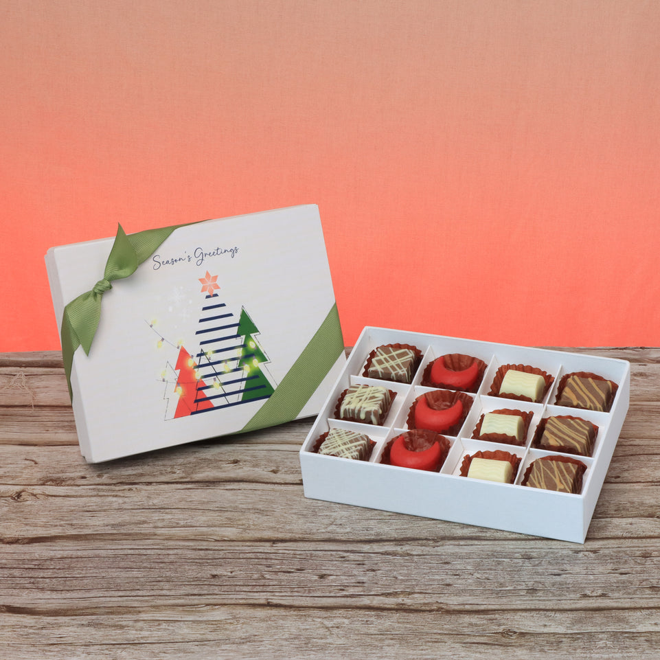 Season's greeting designed premium chocolate 12P hard box