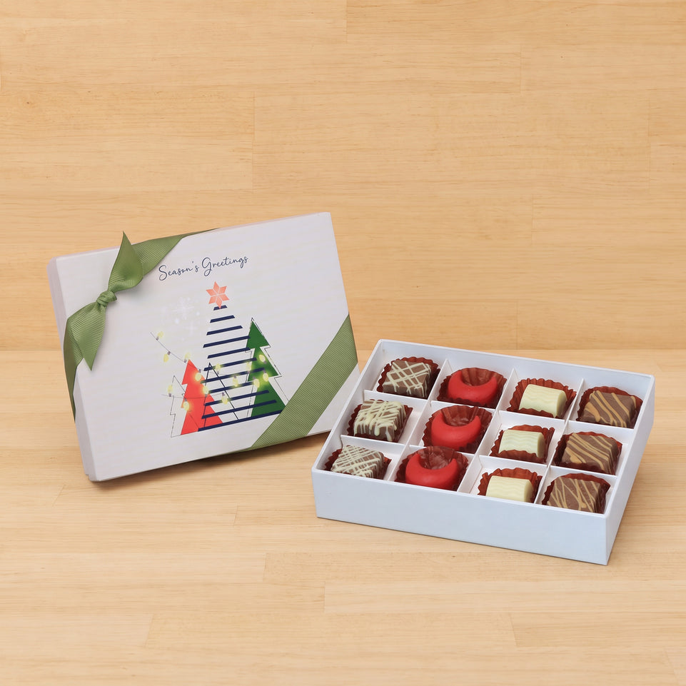 Season's greeting designed premium chocolate 12P hard box