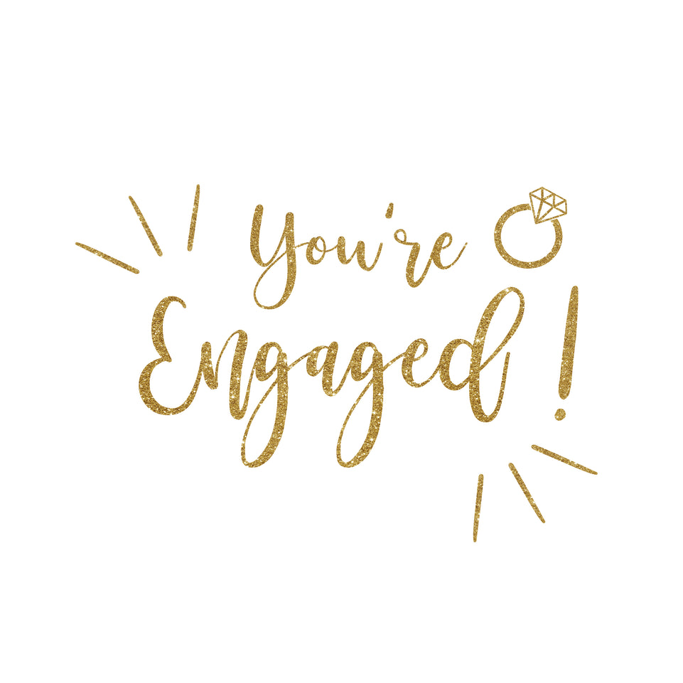 You're engaged diamond ring greeting card