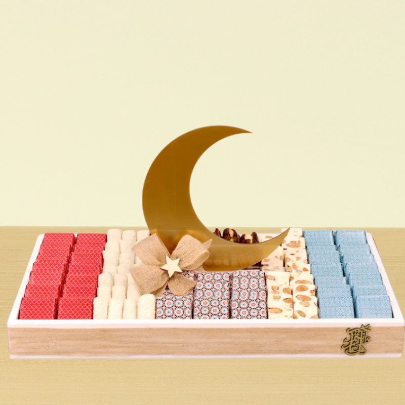 Ramadan design chocolate & sweets leather tray