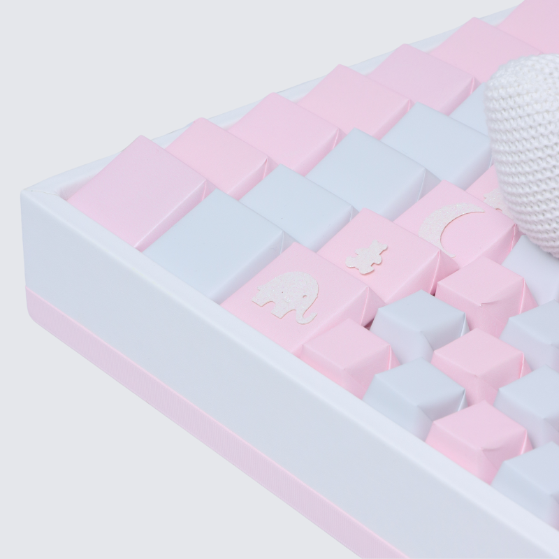 Baby girl glittery decorated chocolate & teddy plush toy medium leather tray